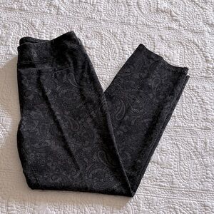 Cato Paisley Black/Gray Pull On Pants